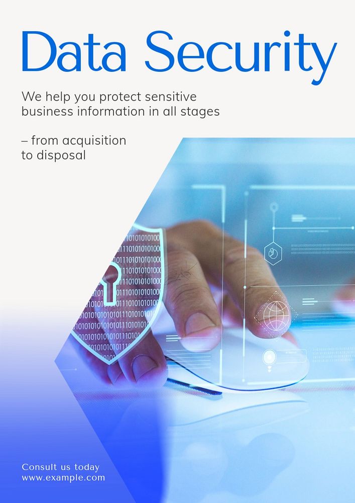 Data protection editable poster template