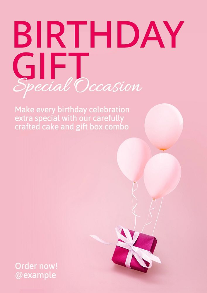 Birthday editable poster template