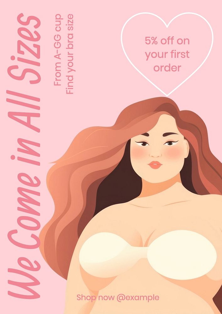 Body positivity editable poster template