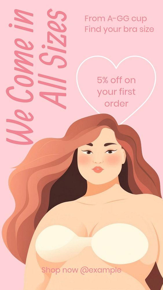 Body positivity Instagram story template, editable social media design