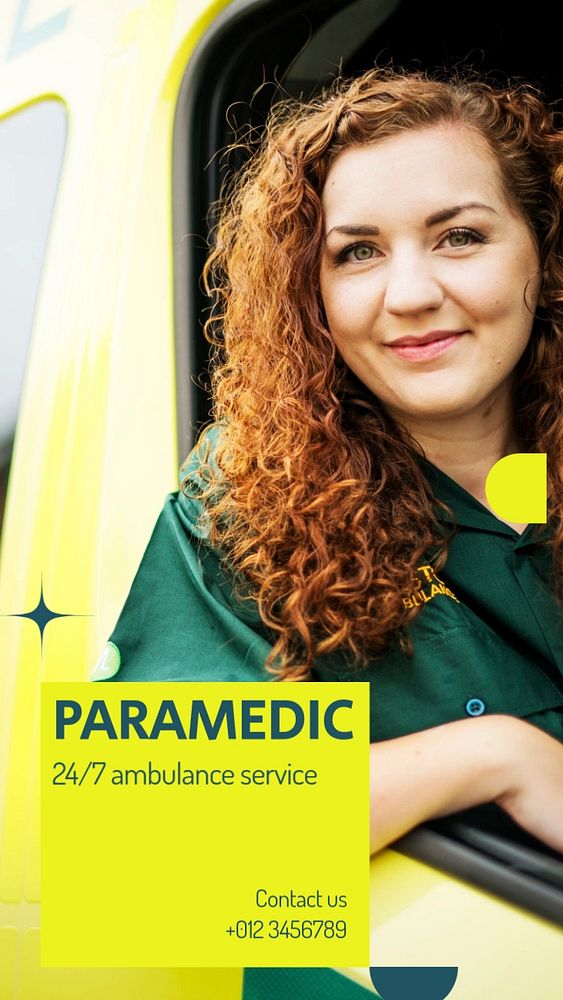 Paramedic Instagram story template, editable social media design