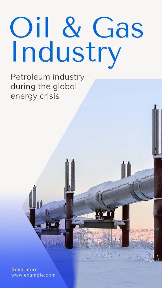 Oil & gas industry Instagram story template, editable social media design