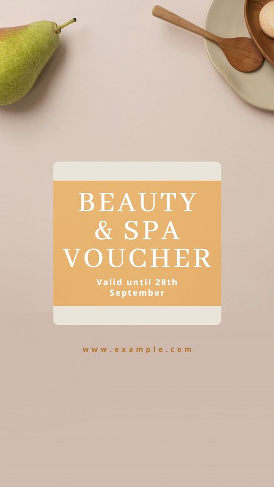 Beauty & spa voucher Instagram story template, editable social media design