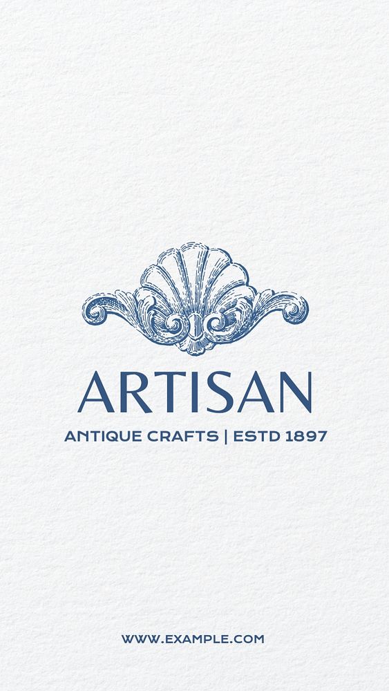 Antique crafts Instagram story template, editable text