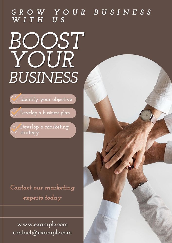 Boost your business editable poster template