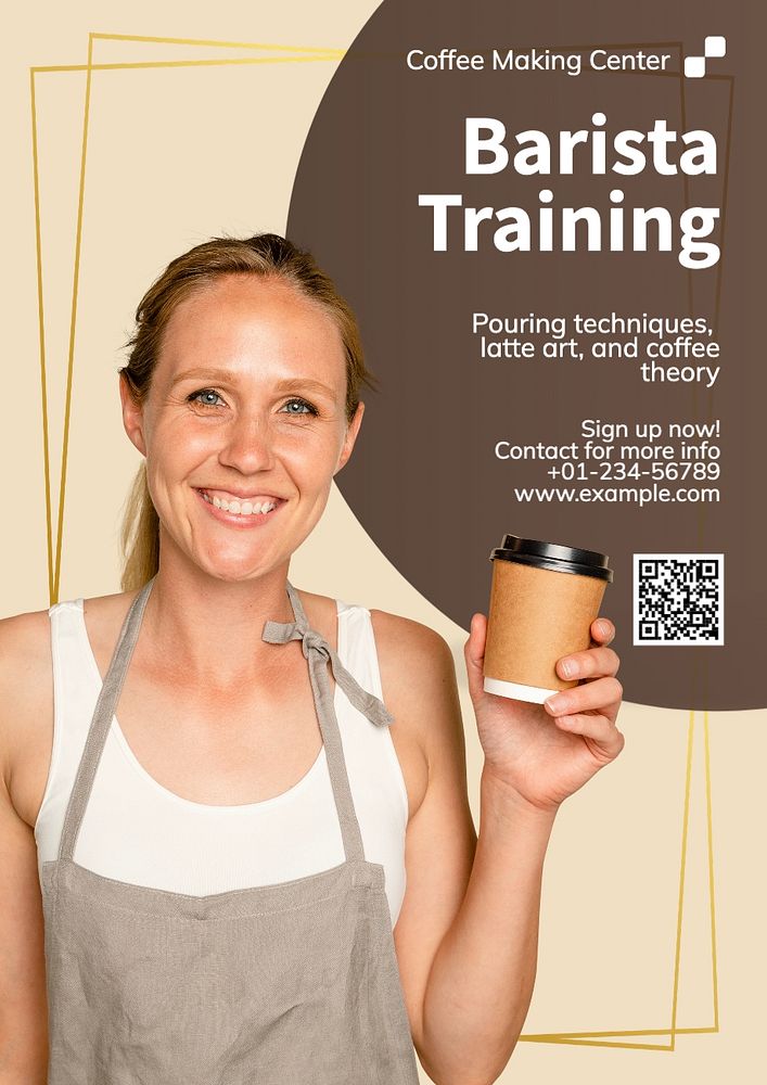 Barista training poster template