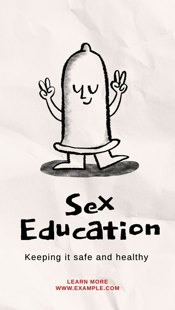 Sex education Instagram story template, editable text