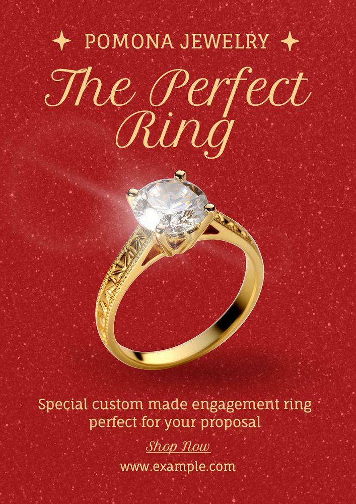 The perfect ring poster template, editable text and design