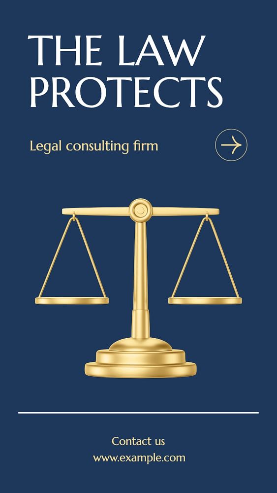 Law firm Instagram story template, editable text