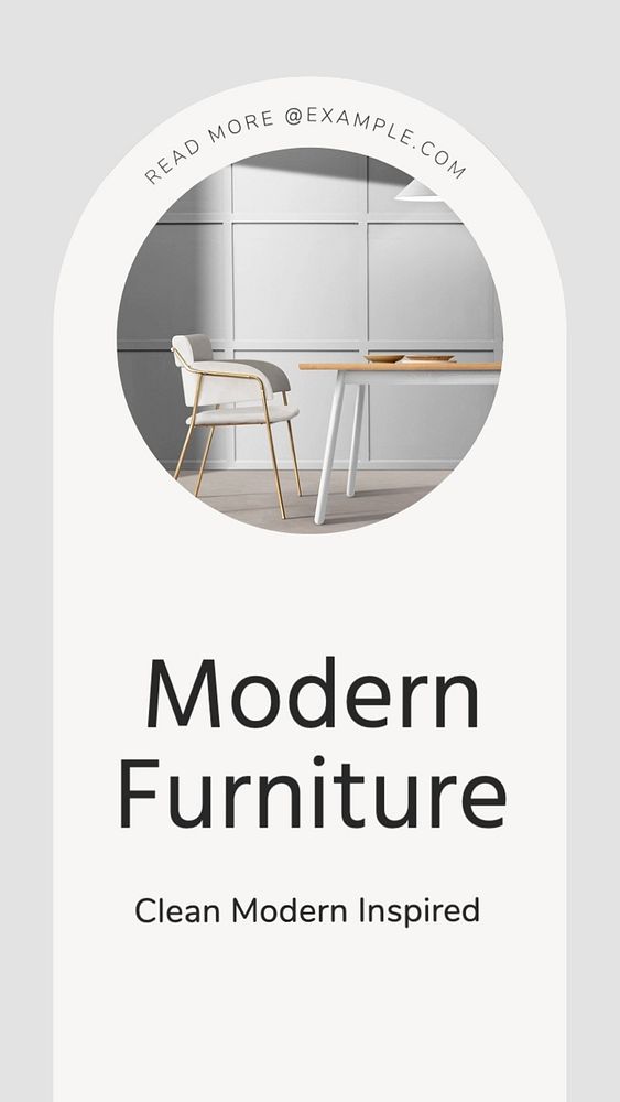 Furniture Instagram story template, editable text