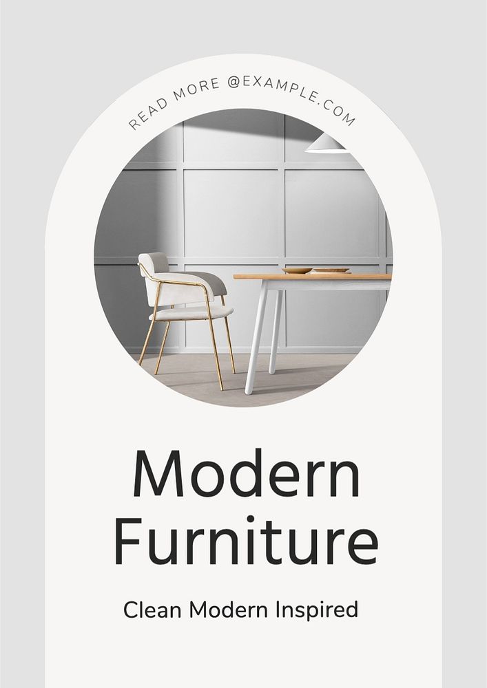 Furniture poster template, editable text and design