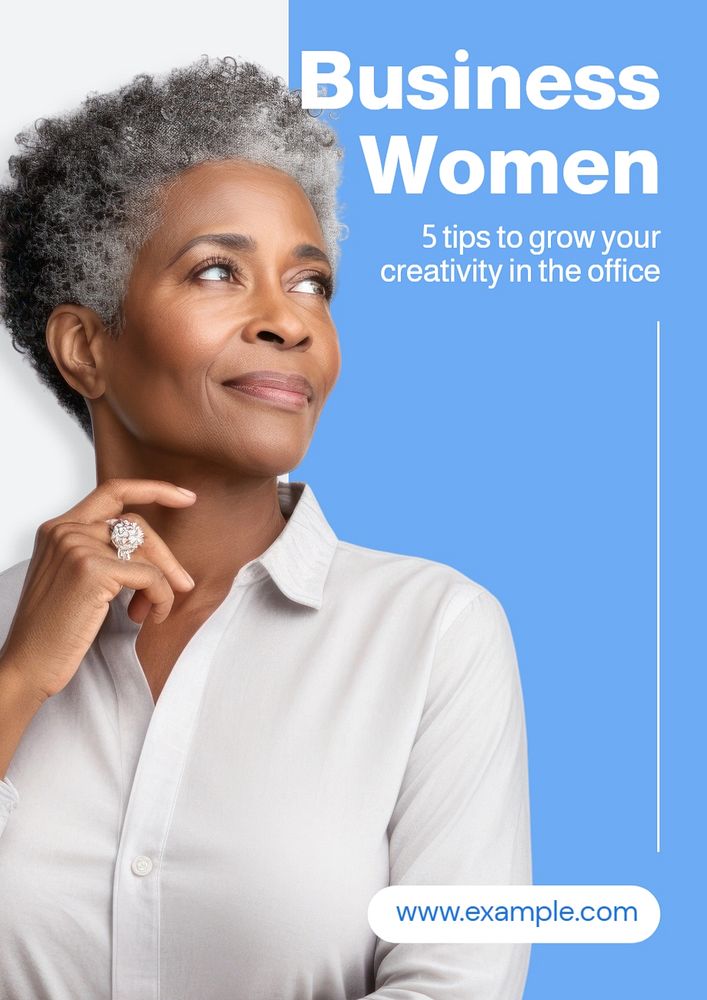 Business women poster template, editable text and design