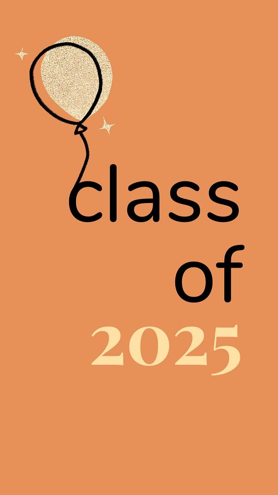 Class of 2025 Instagram story template, editable text