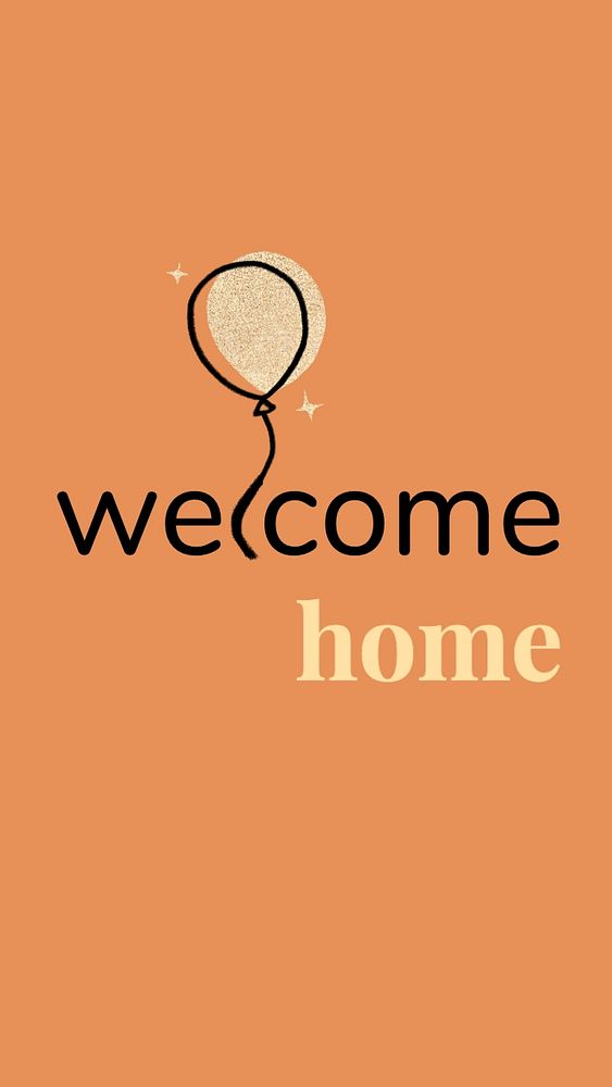 Welcome home Instagram story template, editable text