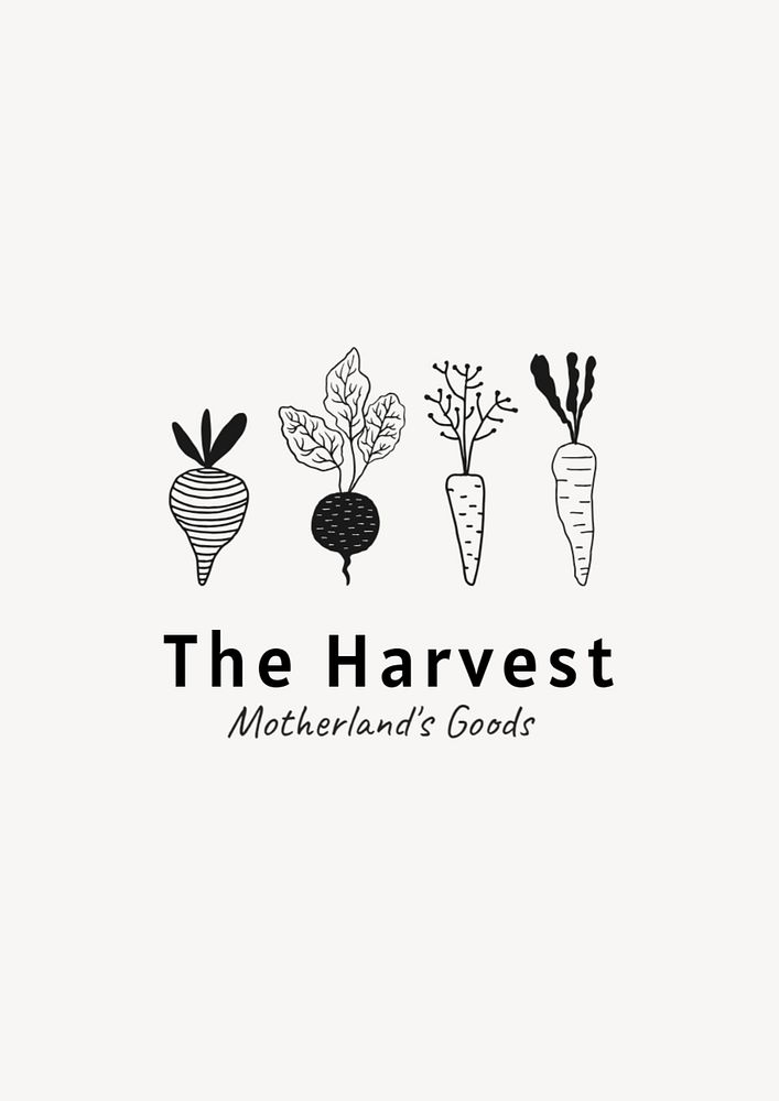 The Harvest poster template, editable text and design