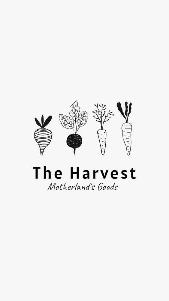 The Harvest Facebook story template, editable design