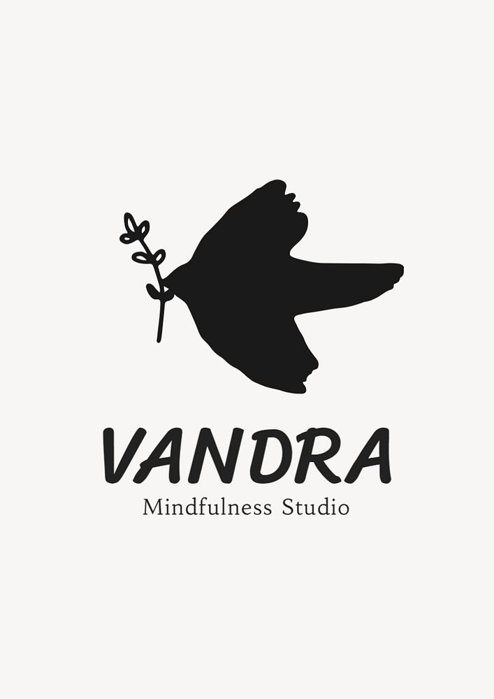 Mindfulness studio poster template, editable text and design