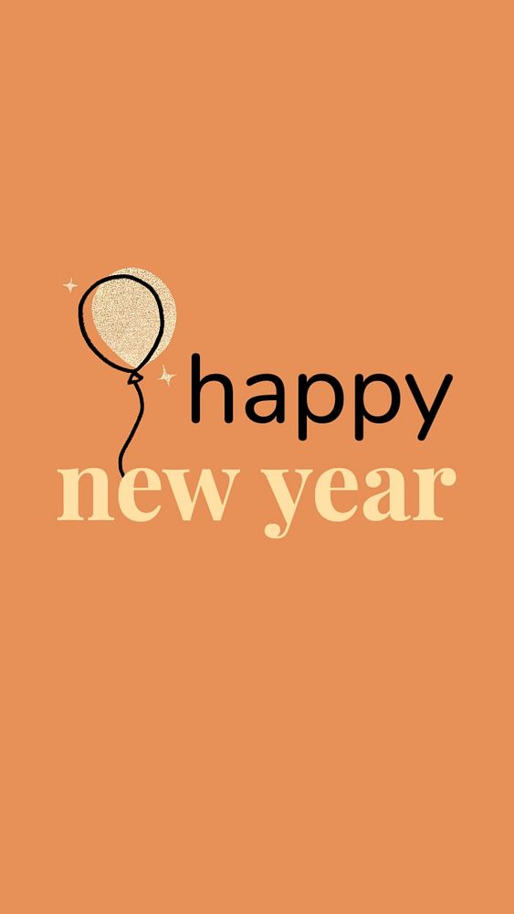 Happy New Year Instagram story template, editable text