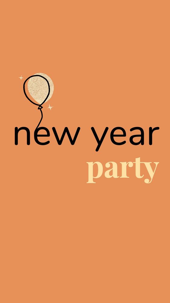 New year party Instagram story template, editable text