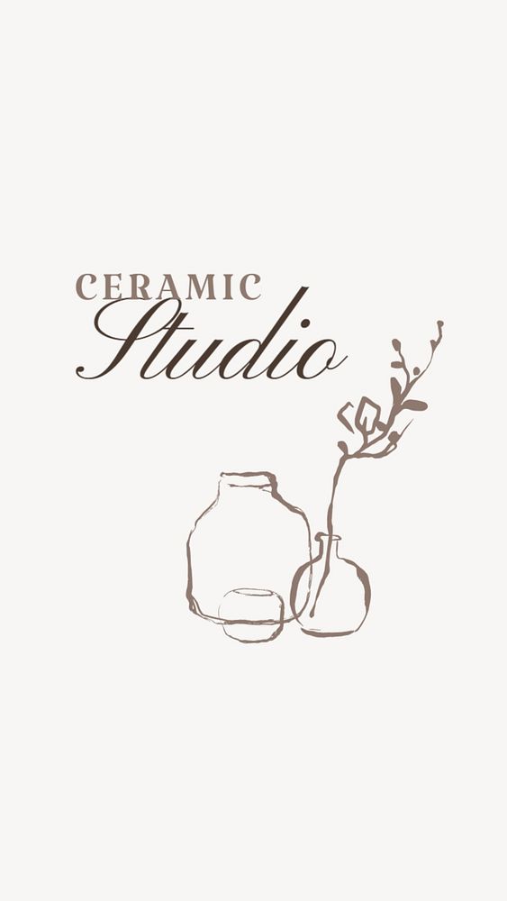 Ceramic studio Facebook story template, editable design