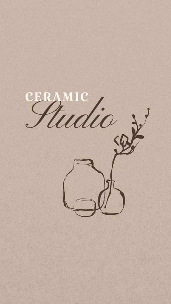 Ceramic studio Facebook story template, editable design