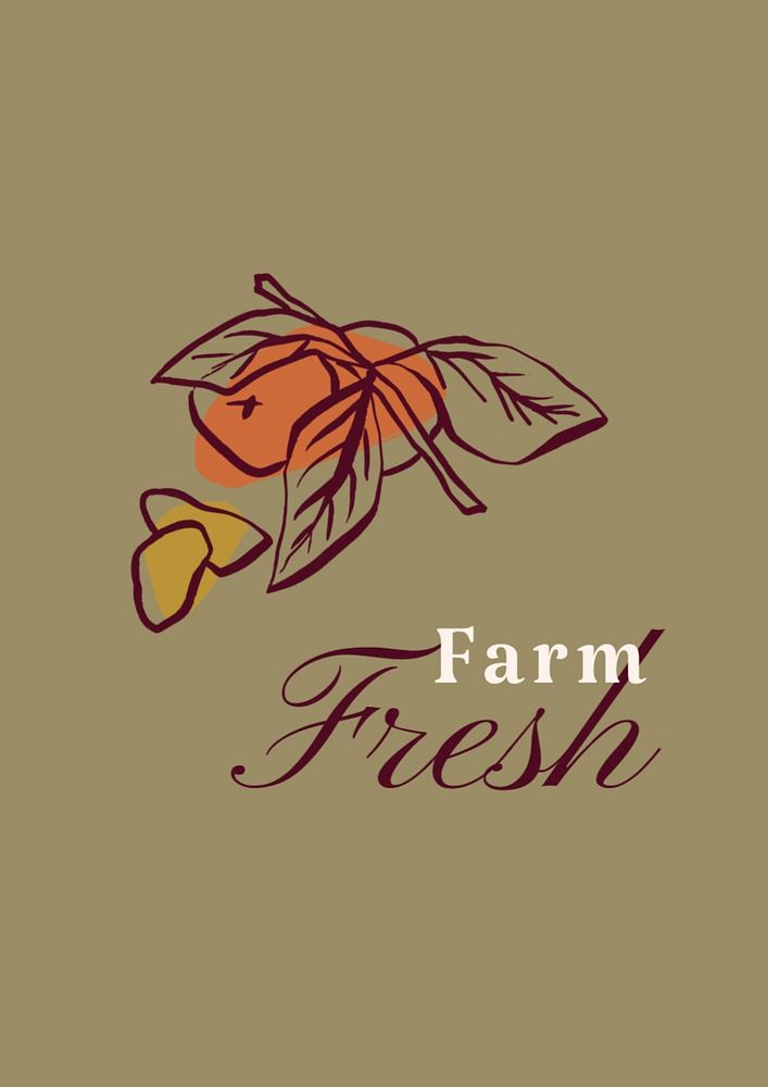 Farm fresh poster template, editable text and design