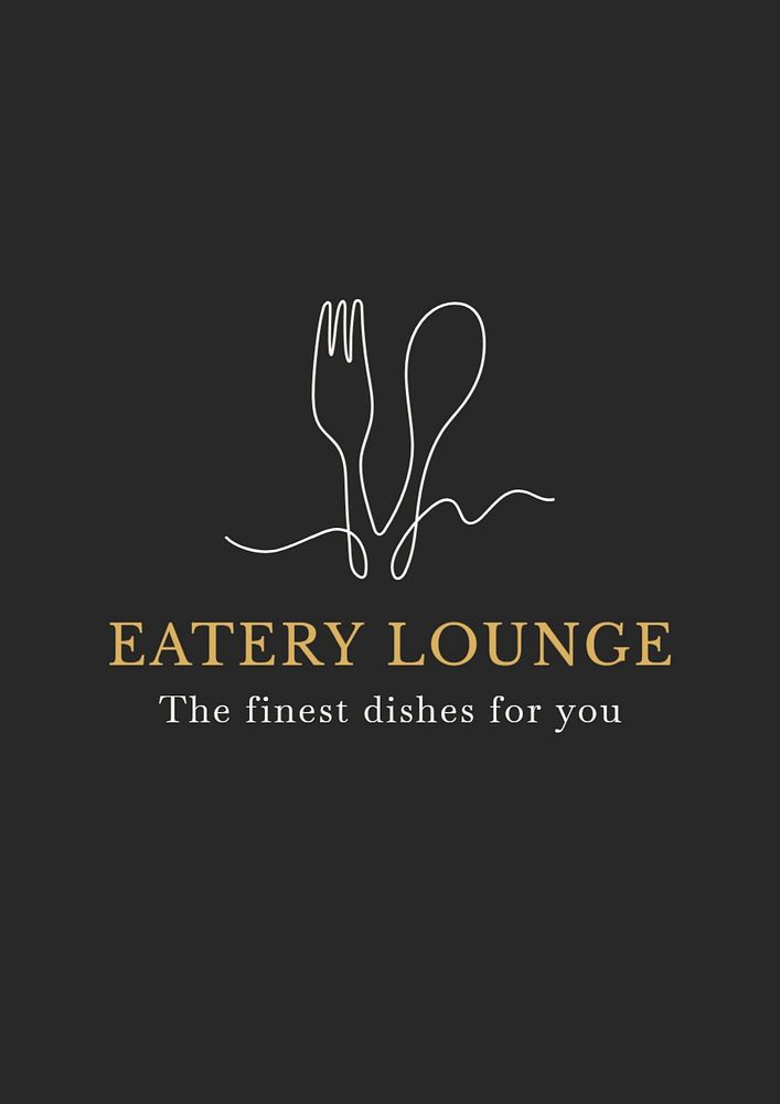 Eatery lounge poster template, editable text and design