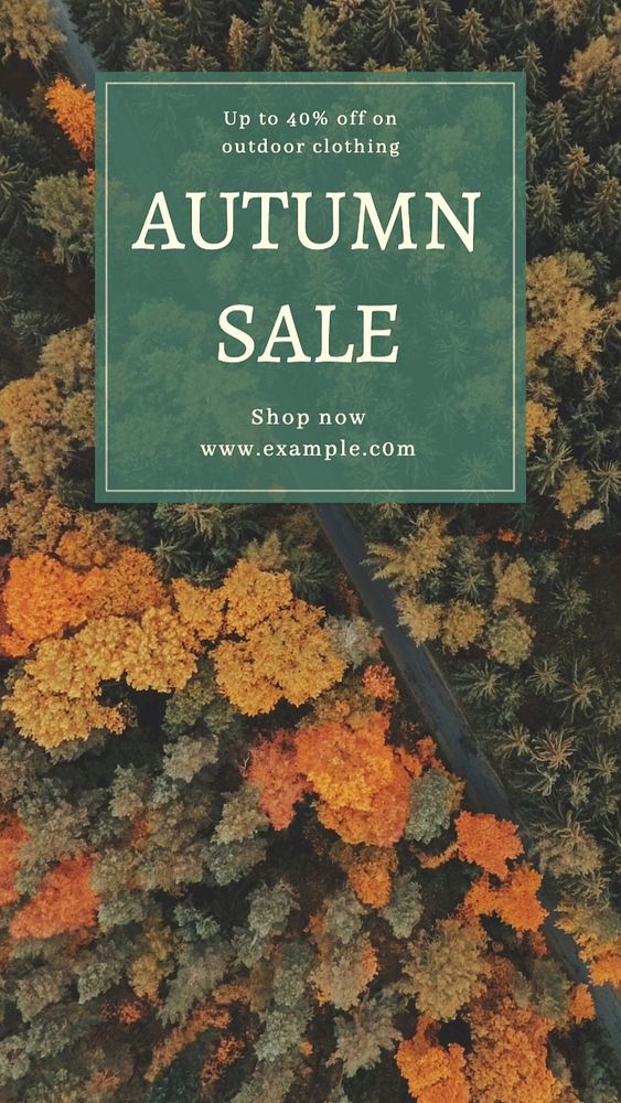 Autumn sale Facebook story template, editable design