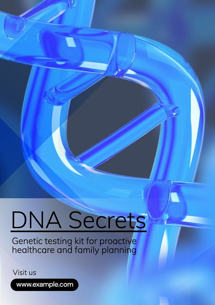 DNA secrets poster template, editable text and design