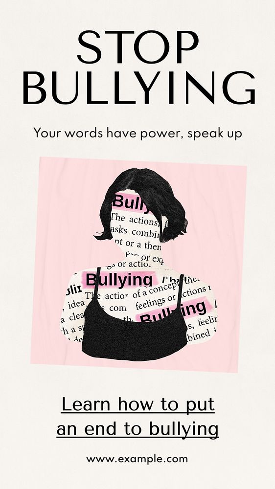 Stop bullying Instagram story template, editable text