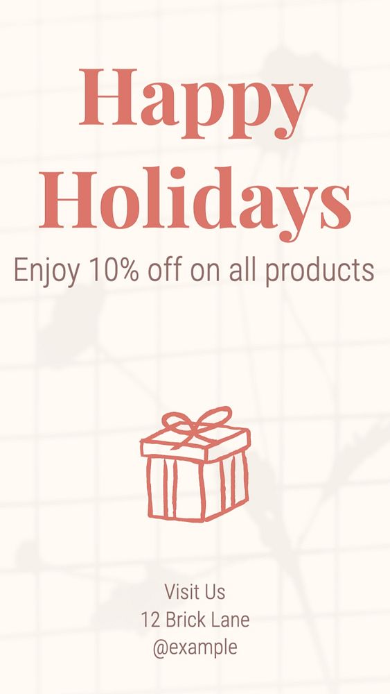 Holiday sale Instagram story template, editable text