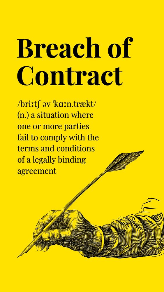 Breach of contract Instagram story template, editable text