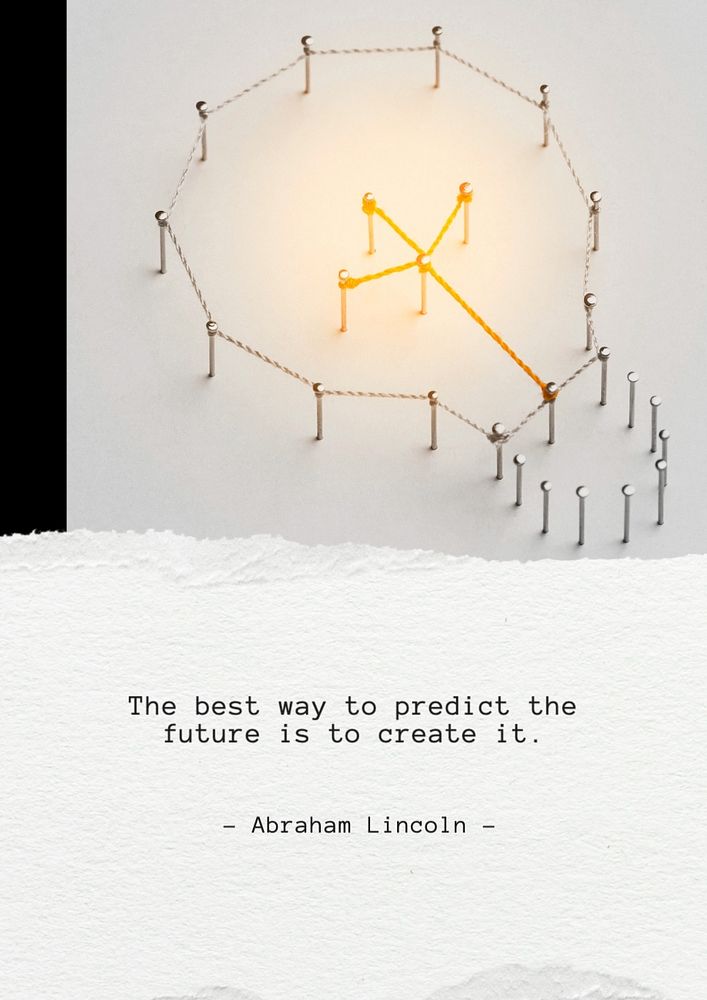 Lincoln quote poster template, editable text and design