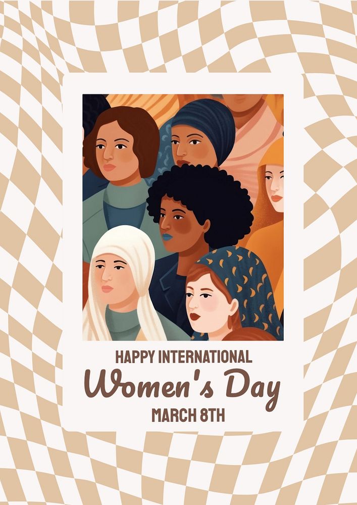 Women's day  poster template, editable text and design