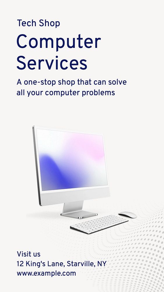 Computer services Facebook story template, editable design