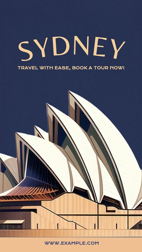 Sydney travel Instagram story template, editable text