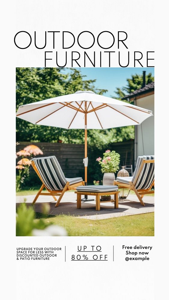 Summer drinks Instagram story template, editable text