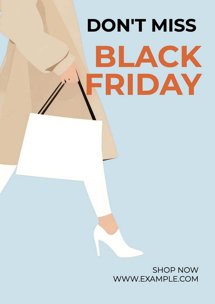 Black Friday poster template, editable text and design