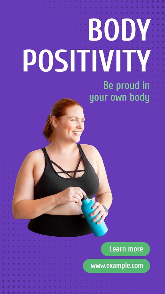 Body positivity Instagram story template, editable text