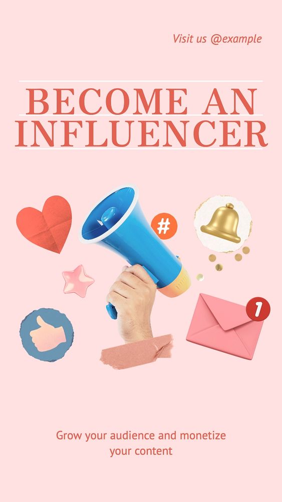 Influencer Facebook story template, editable design