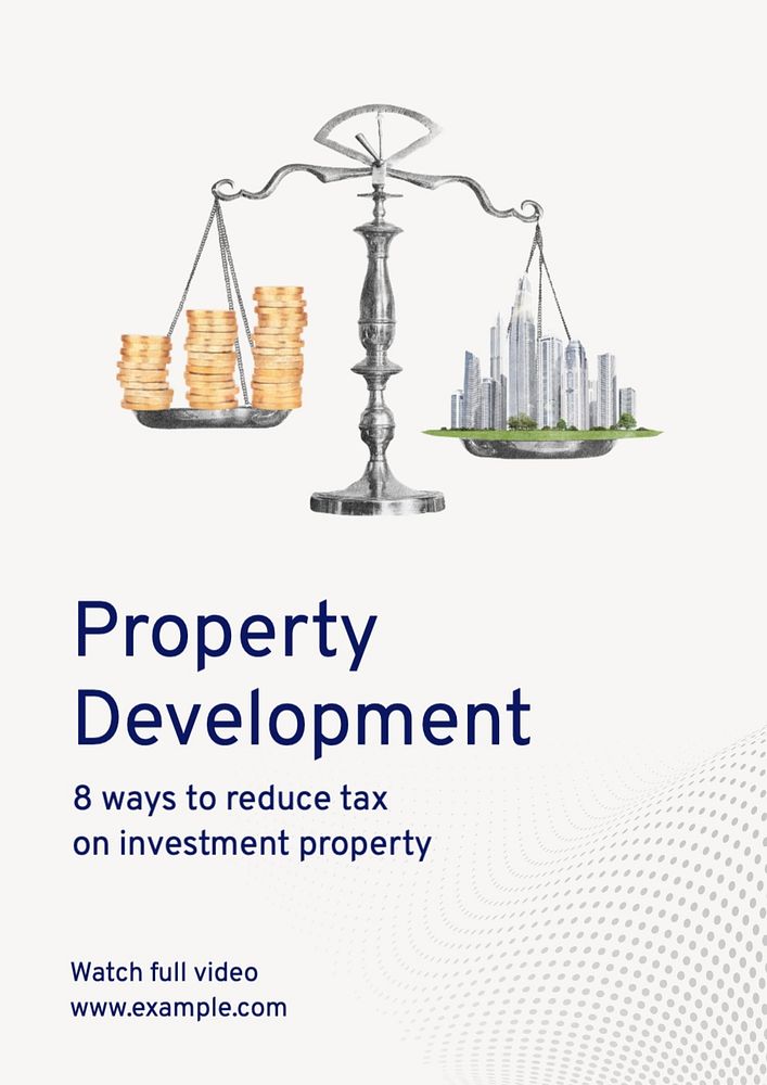 Property development poster template, editable text and design