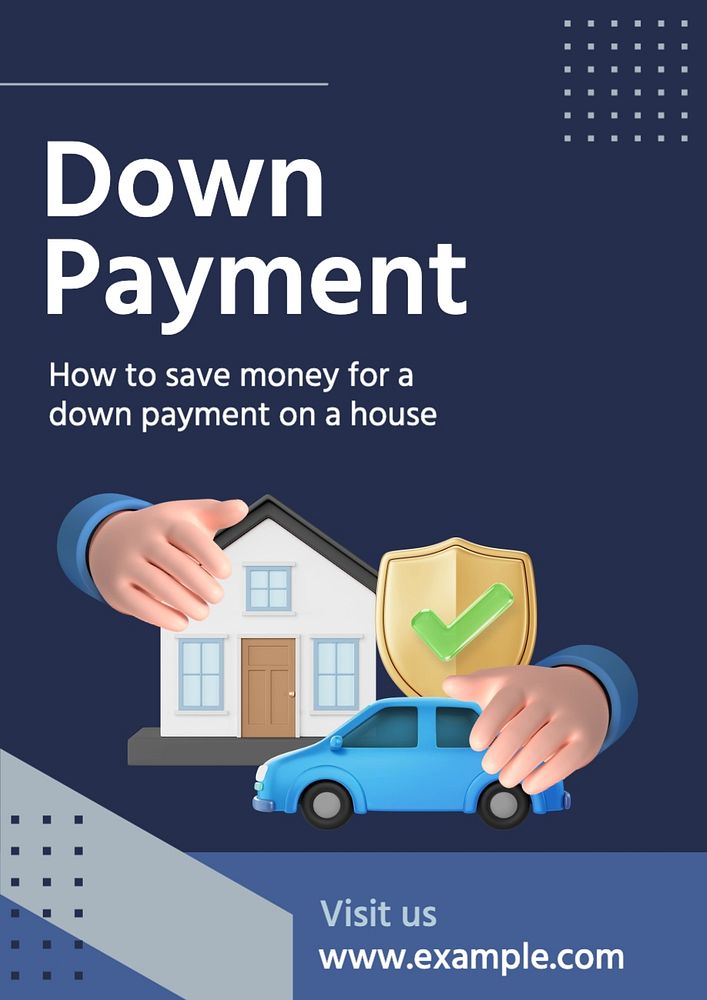 Down payment poster template, editable text and design