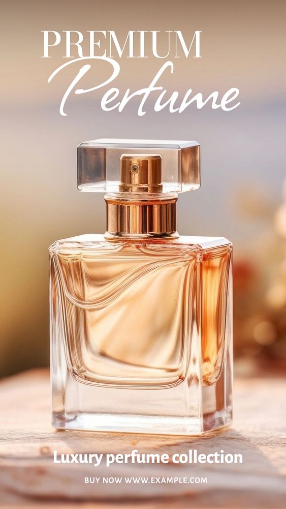 Premium perfume Instagram story template, editable text