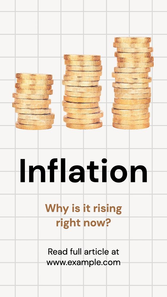 Global inflation Instagram story template, editable text