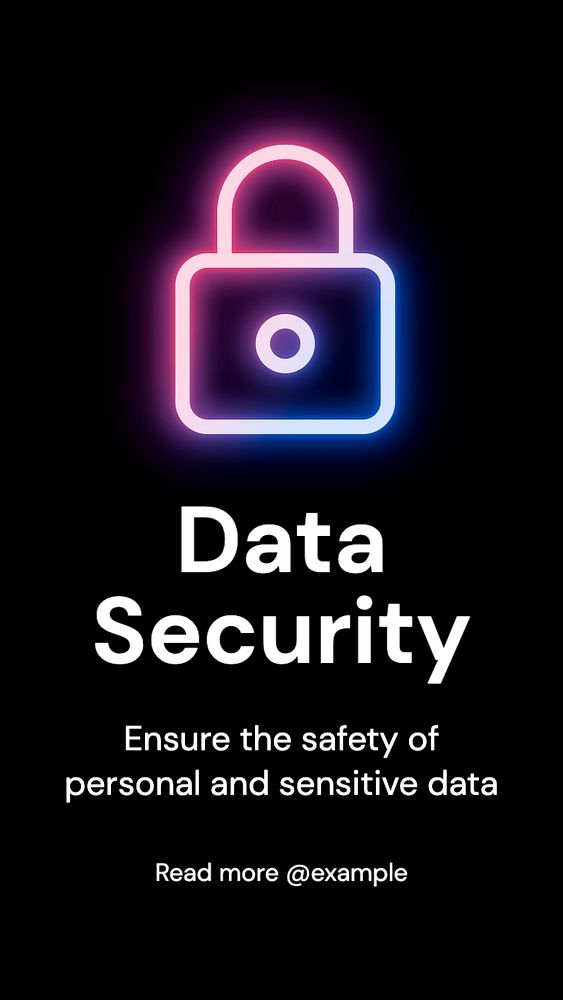 Data security Instagram story template, editable text