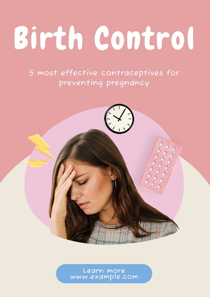 Birth control poster template, editable | Premium Editable Template ...