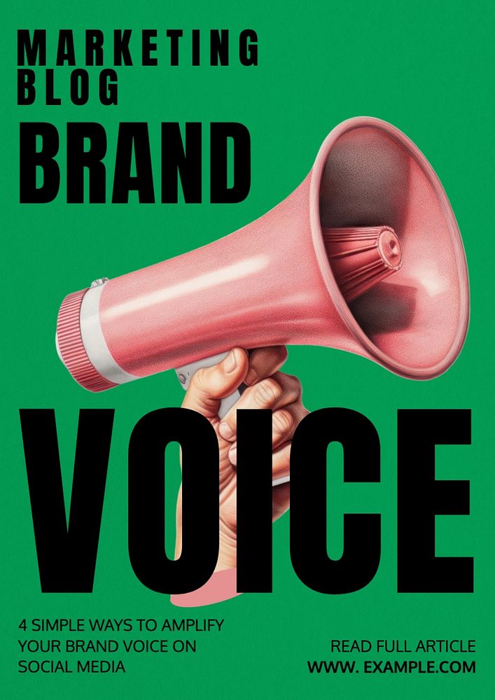 Brand voice poster template, editable text and design