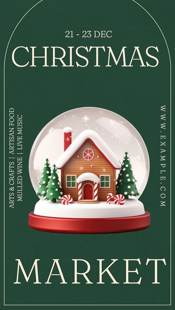 Christmas market Facebook story template, editable design