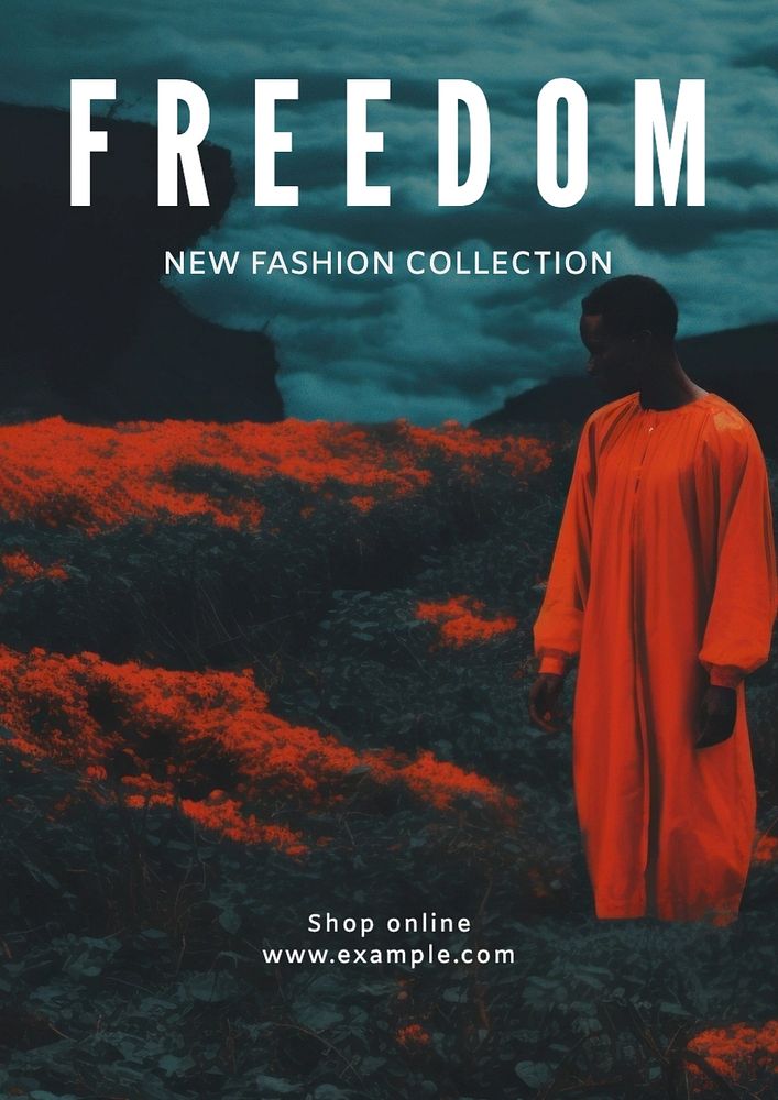 Freedom fashion poster template