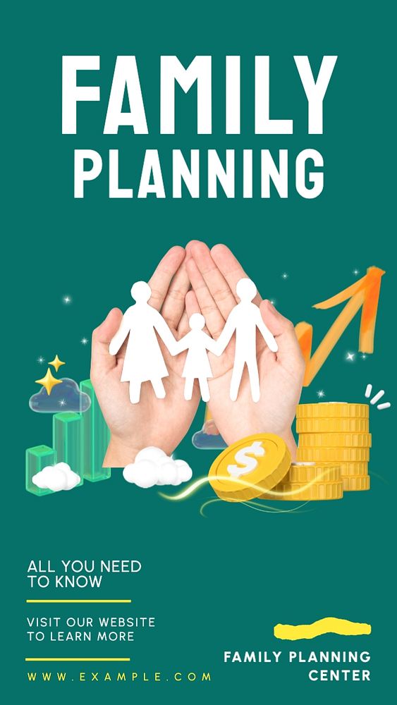 Family planning Instagram story template, editable text